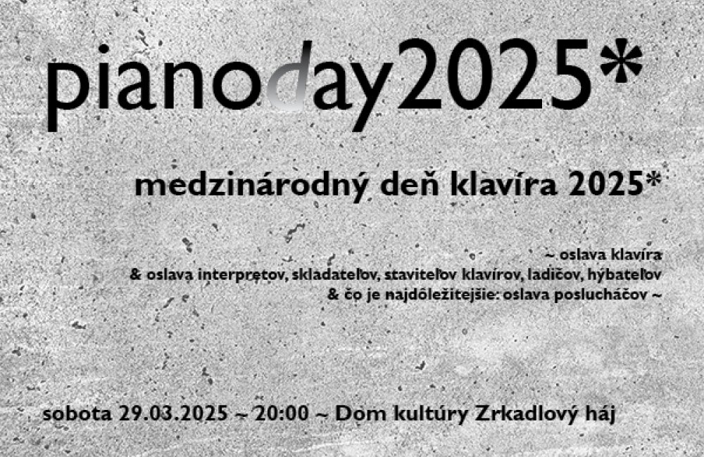 KLUB ZA ZRKADLOM - PIANODAY 2025 - Šarišský & Čekovský